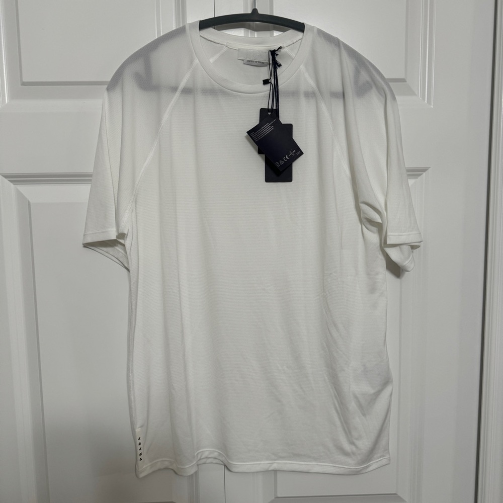 Prada Short Sleeved Athletic Workout White Shirt NWT Rare White Prada Logo